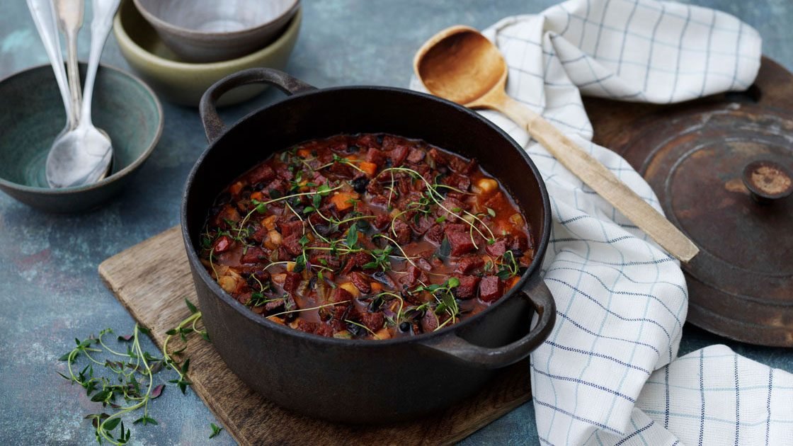 Böngryta med Salami Piccante Böngryta med Salami Piccante