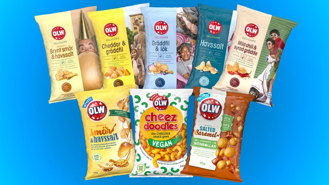OLW lanserar sju helt nya snackssorter – och tar tillbaka en gammal favorit