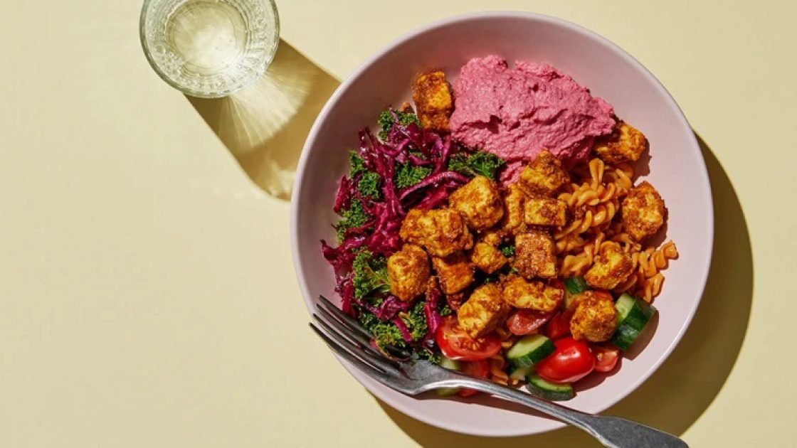 Powerbowl med Quorn Bitar